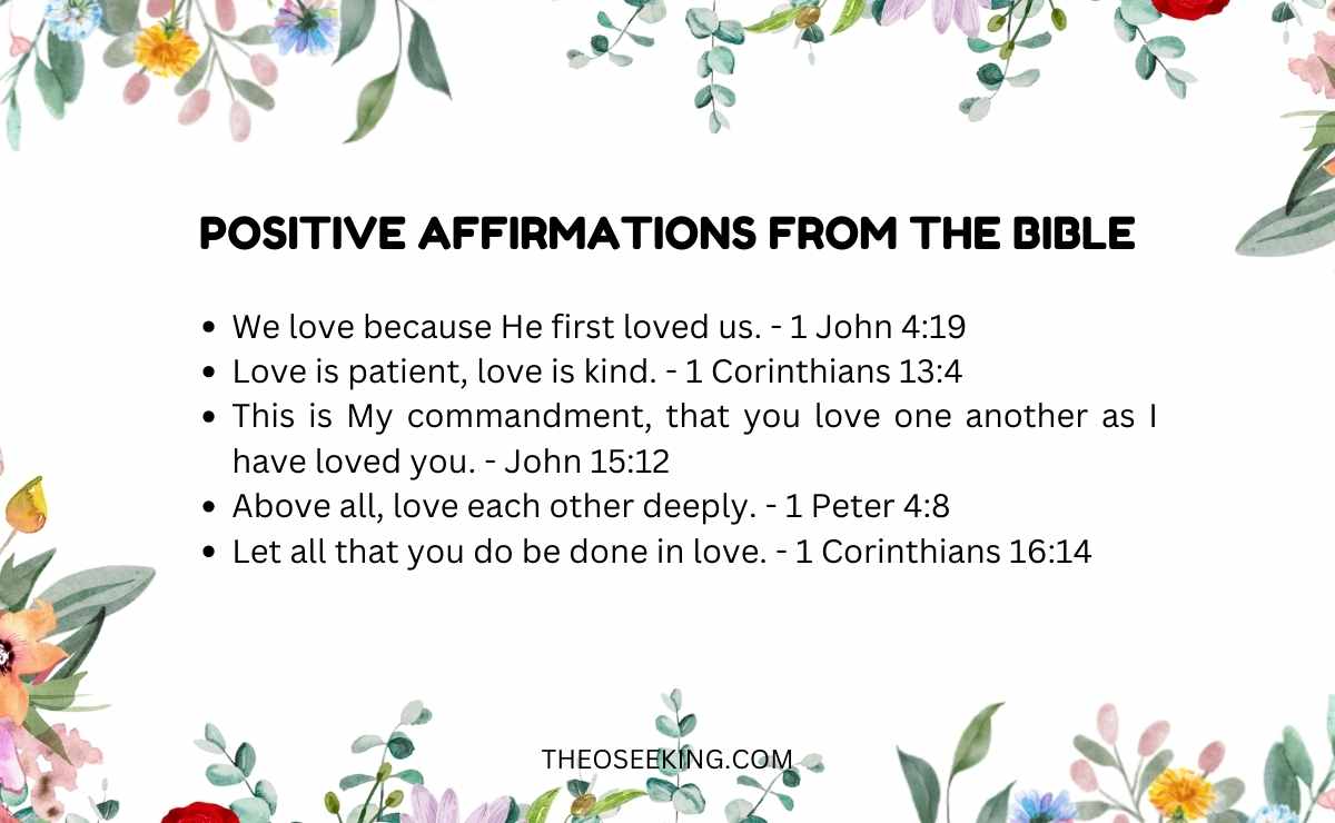 Positive Affirmations from the Bible